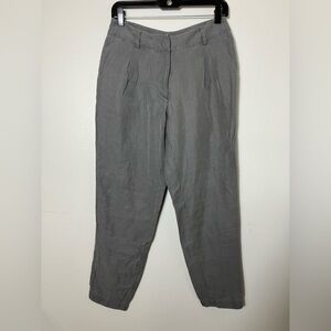 Mint Velvet Pants Women’s Sz 8 Gray Linen/lyocell‎ Straight Leg Pockets Casual